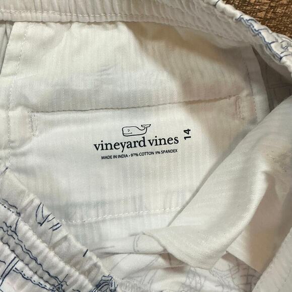 Vineyard Vines Boy’s Breaker Style Shorts Size 14 White and Navy - Picture 3 of 5